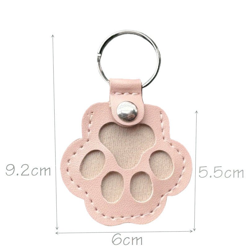 Pet Hair Keepsake Keychain | Leather Fur Locket for Dogs & Cats