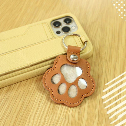 Pet Hair Keepsake Keychain | Leather Fur Locket for Dogs & Cats