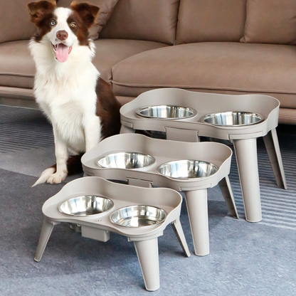 Stainless Steel Dog Bowl With Sturdy Stand
