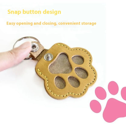 Pet Hair Keepsake Keychain | Leather Fur Locket for Dogs & Cats