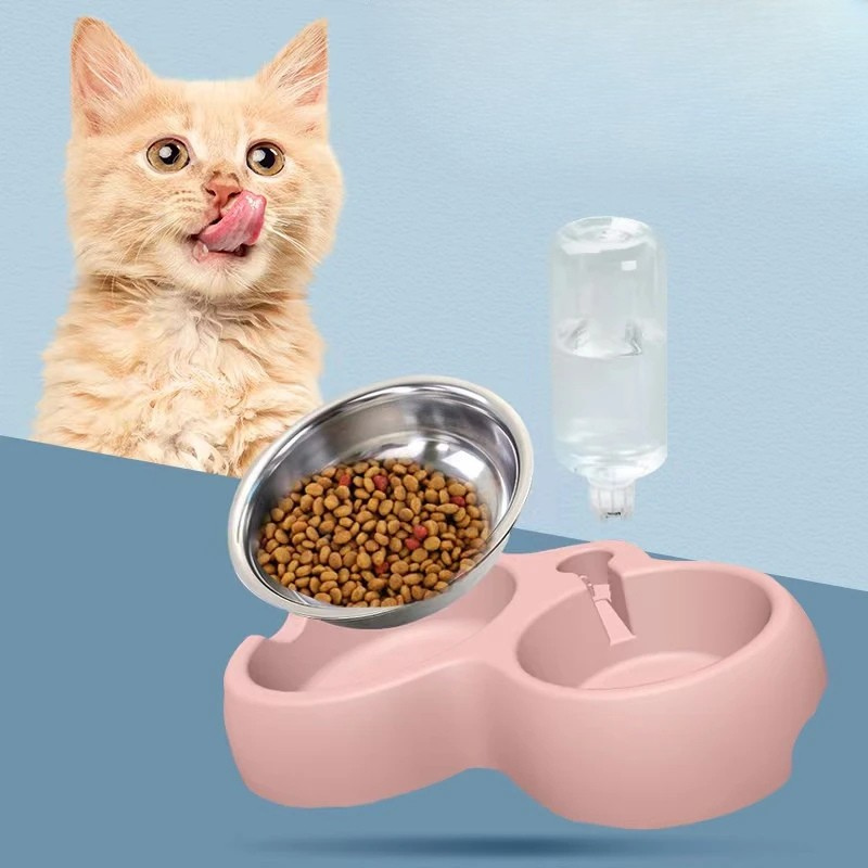 Cat And Dog Feeding Drinking Bowl Set