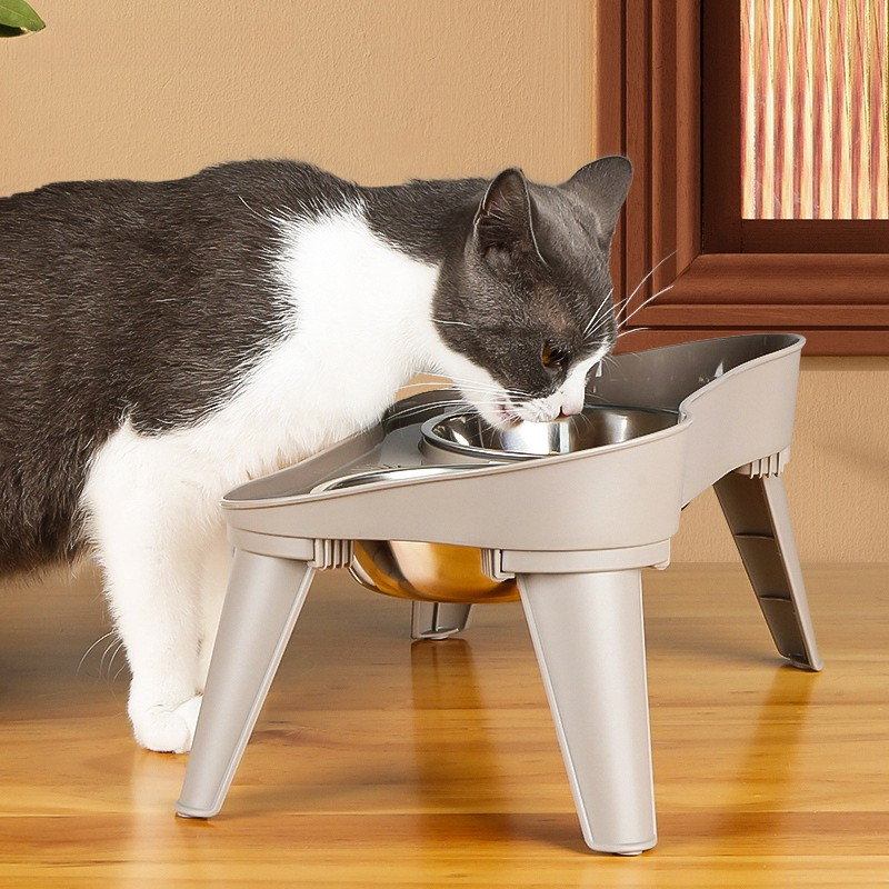 Stainless Steel Dog Bowl With Sturdy Stand