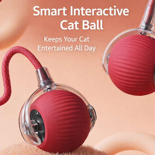 Automatic Interactive Cat Ball Toy with String – Durable & Anti-Bite Pet Toy