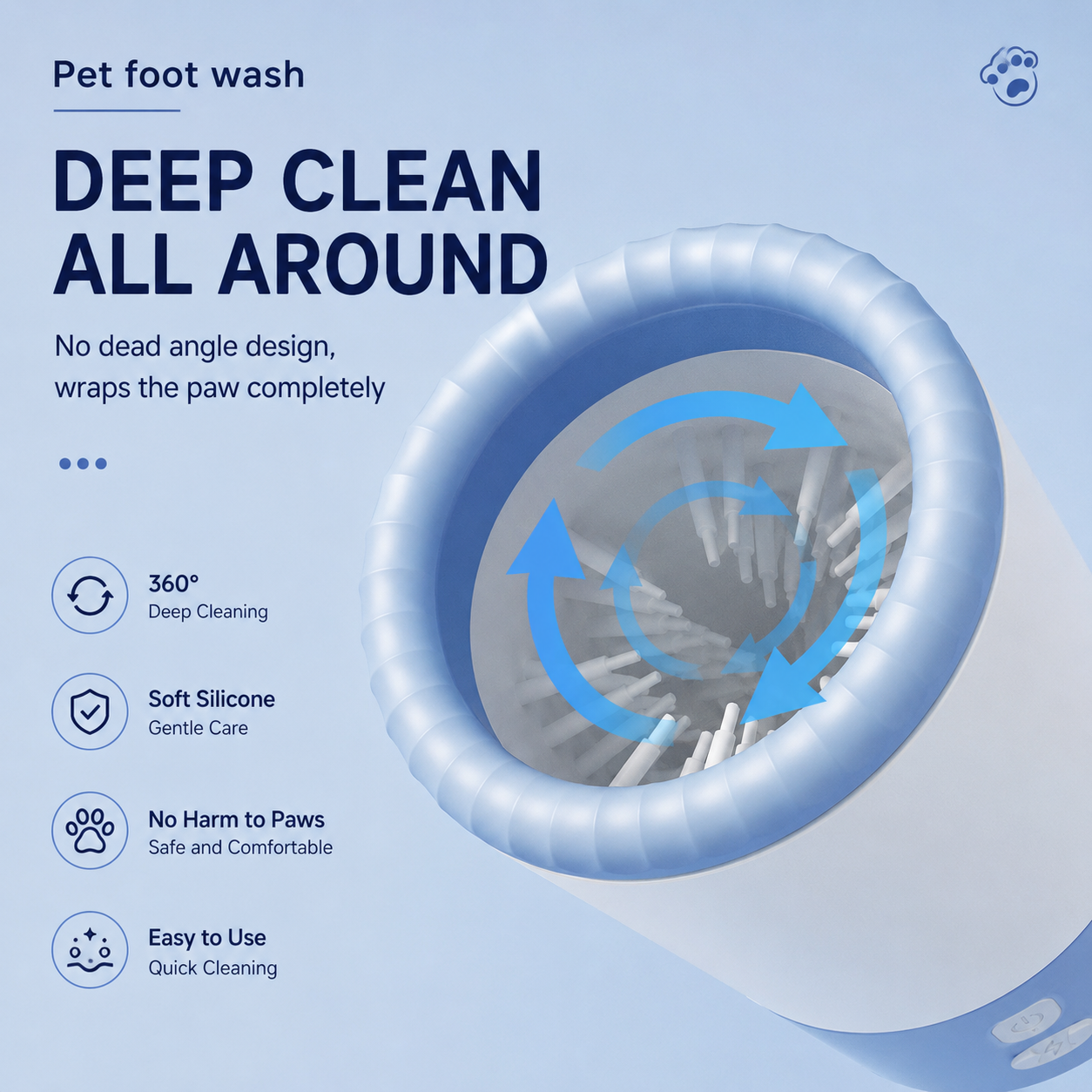 Portable Pet Paw Cleaner & Grooming Cup