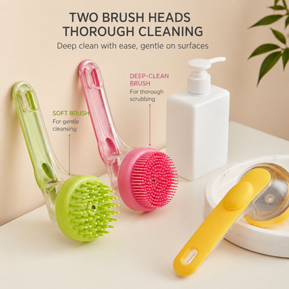 2-in-1 Silicone Pet Bath & Massage Brush