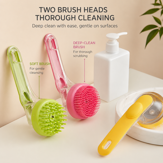2-in-1 Silicone Pet Bath & Massage Brush