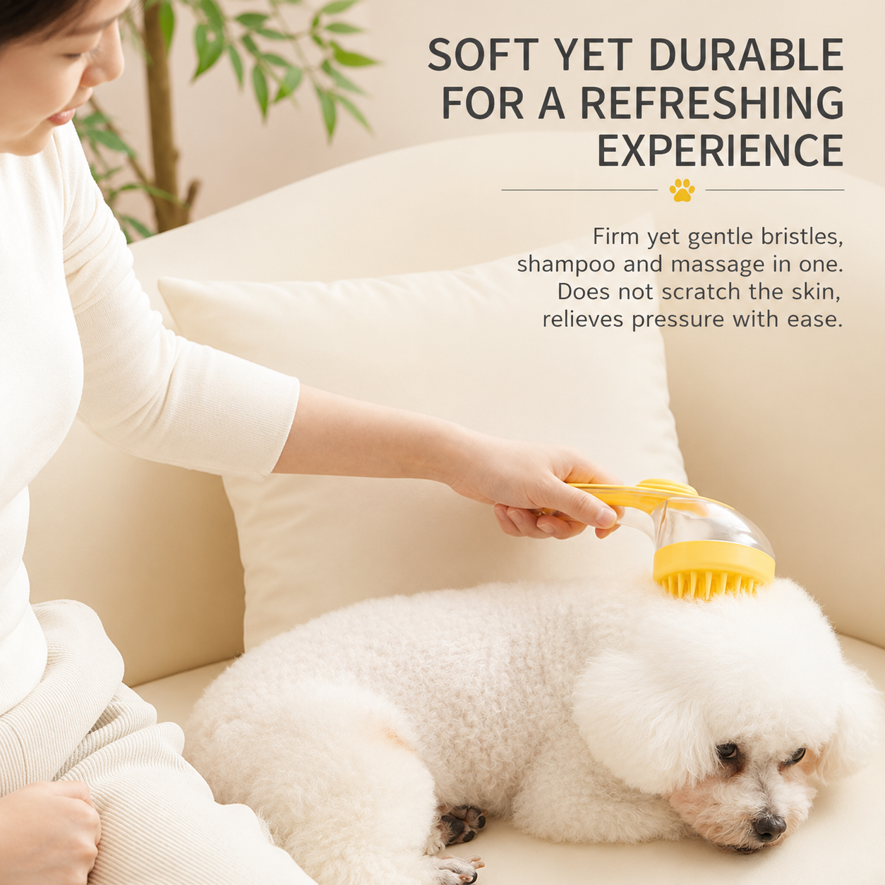 2-in-1 Silicone Pet Bath & Massage Brush