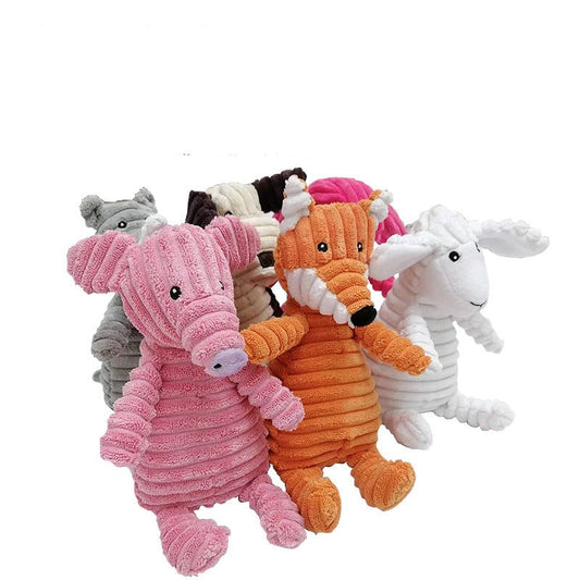 Pet Plush Zoo Family Squeaky Toys
