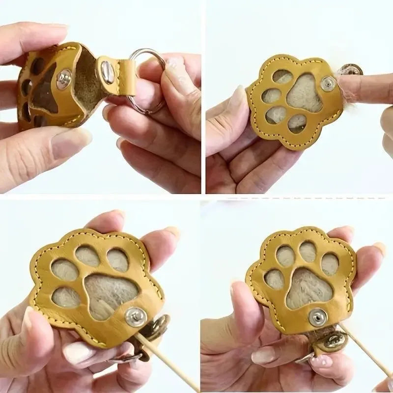 Pet Hair Keepsake Keychain | Leather Fur Locket for Dogs & Cats