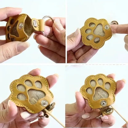 Pet Hair Keepsake Keychain | Leather Fur Locket for Dogs & Cats